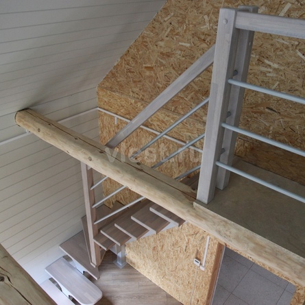 Компактная лестница Г-образная на монокосоуре Mono Style Лорен